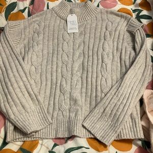 Time and Tru faux layered mock neck sweater